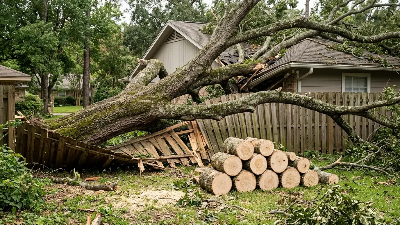 Fallen Tree Damage and Debris in Nashville and Middle Tennessee